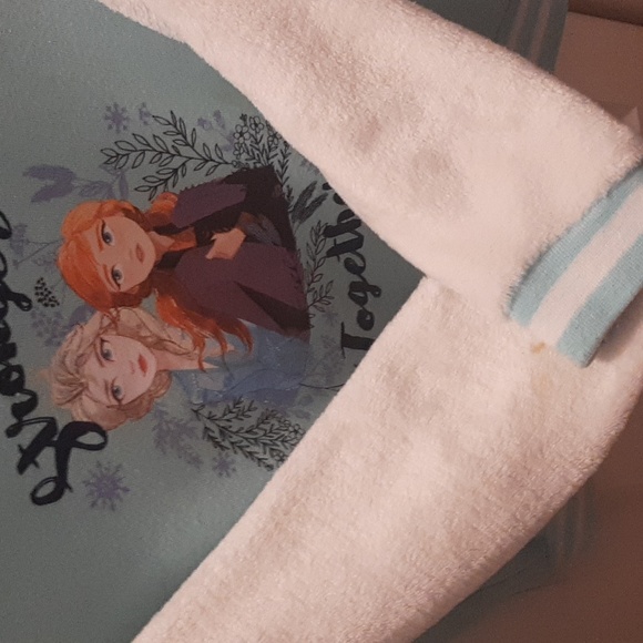 Disney Frozen 2 'Stronger Together' Pullover Sweatshirt Fleece Sleeves Size 4T - Picture 5 of 10